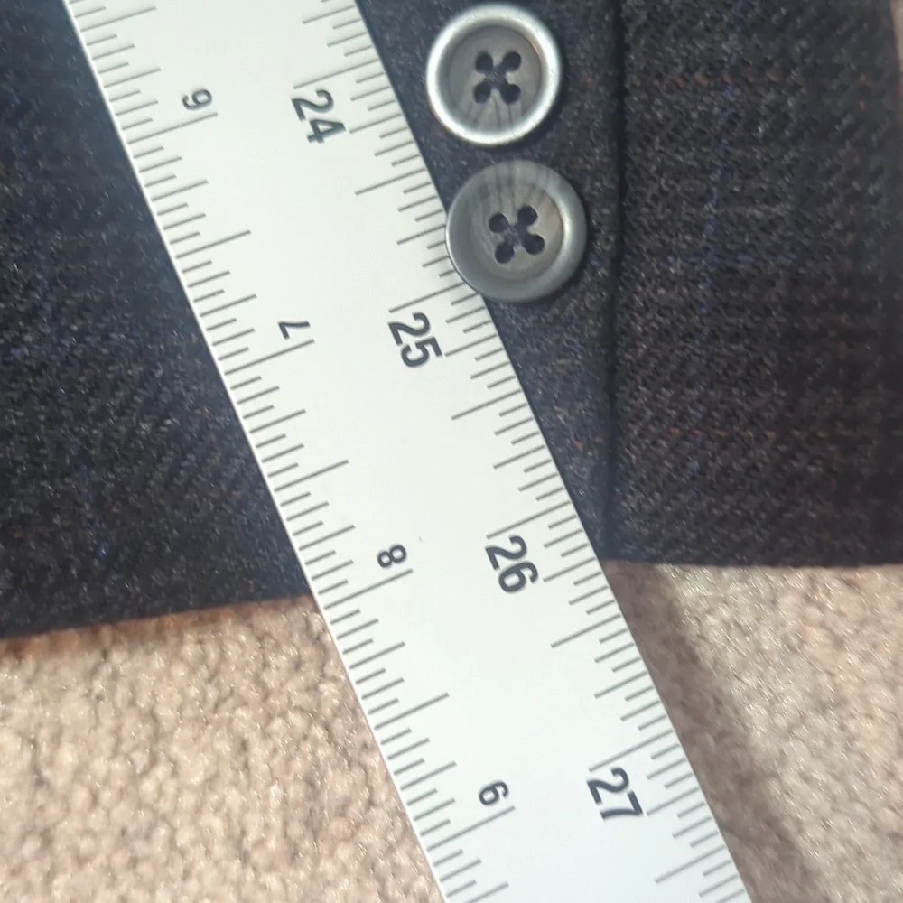 Oscar de la Renta‎ Jacket Black Check 38S Wool Sports Coat Blazer
